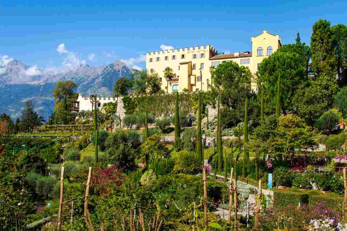 La vista spettacolare dal Castello di Trauttmansdorff 