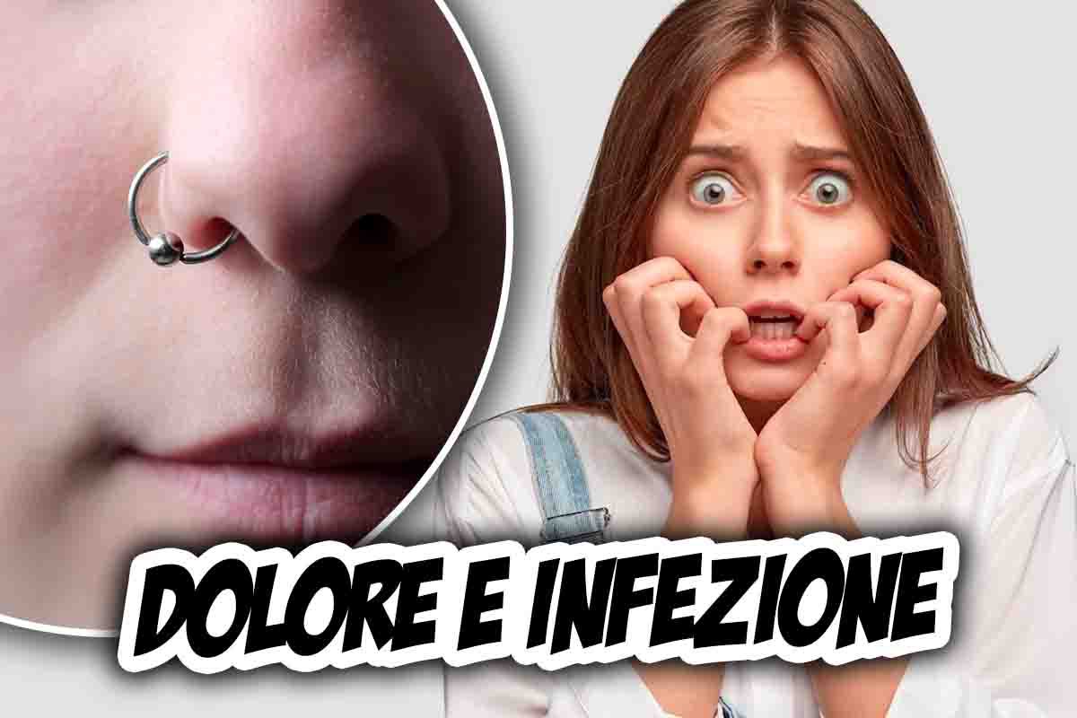 PIERCING AL NASO infezione