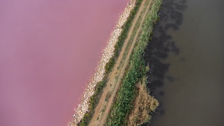 In questa località il mare è completamente rosa