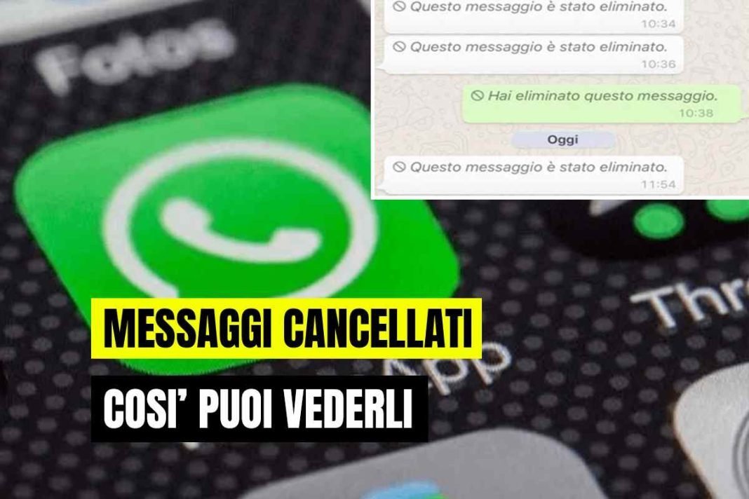 Messaggi cancellati su whatsapp, così puoi vedere cosa ti avevano