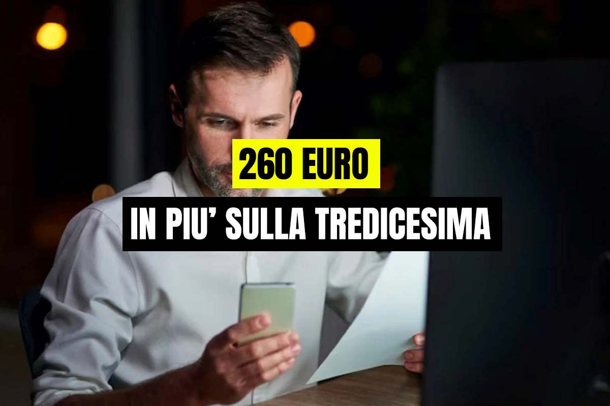 260 euro sulla tredicesima