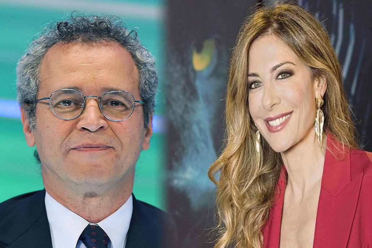 Enrico Mentana e Francesca