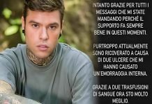 fedez in ospedale