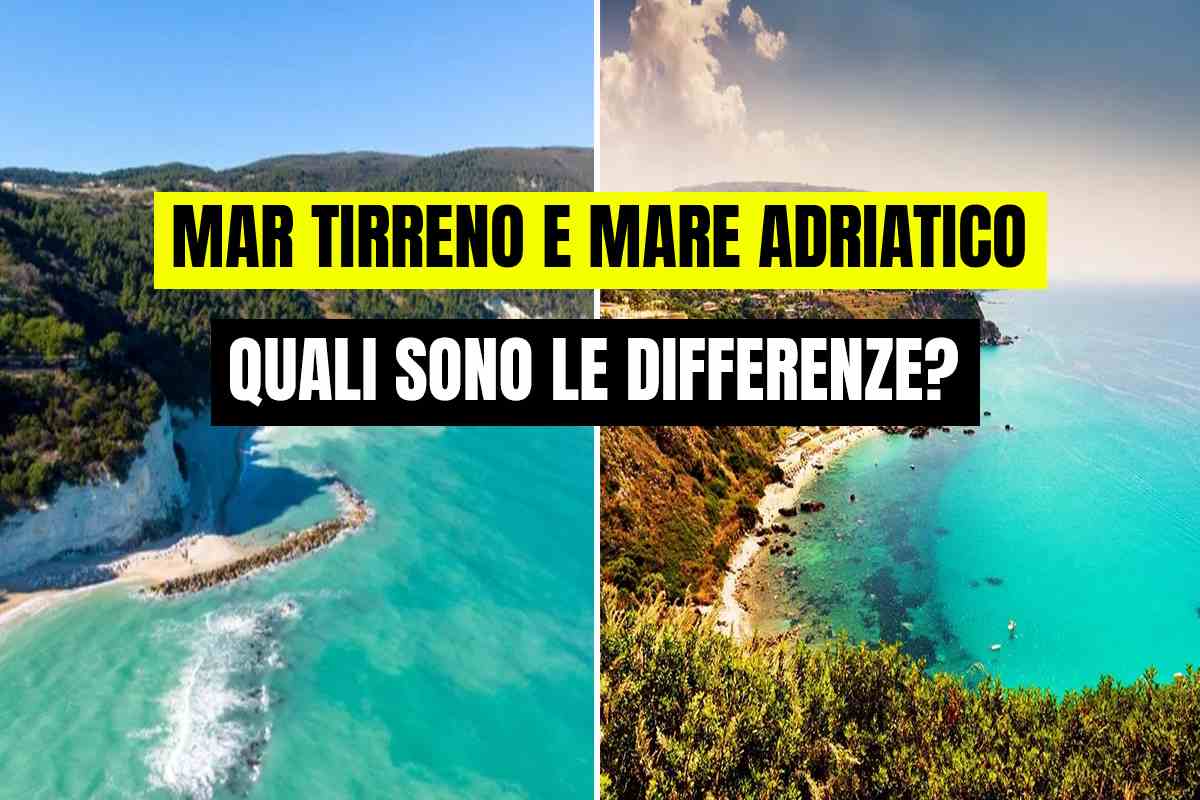 mar adriatico e mar tirreno