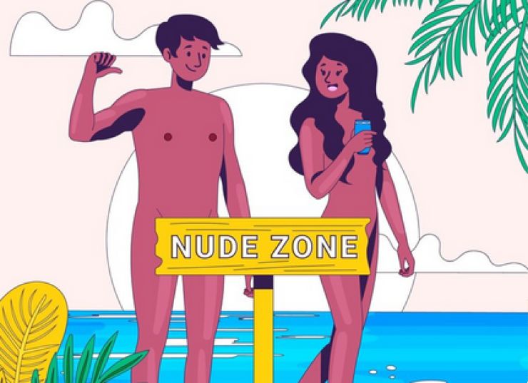 Spiaggia per nudisti italiani