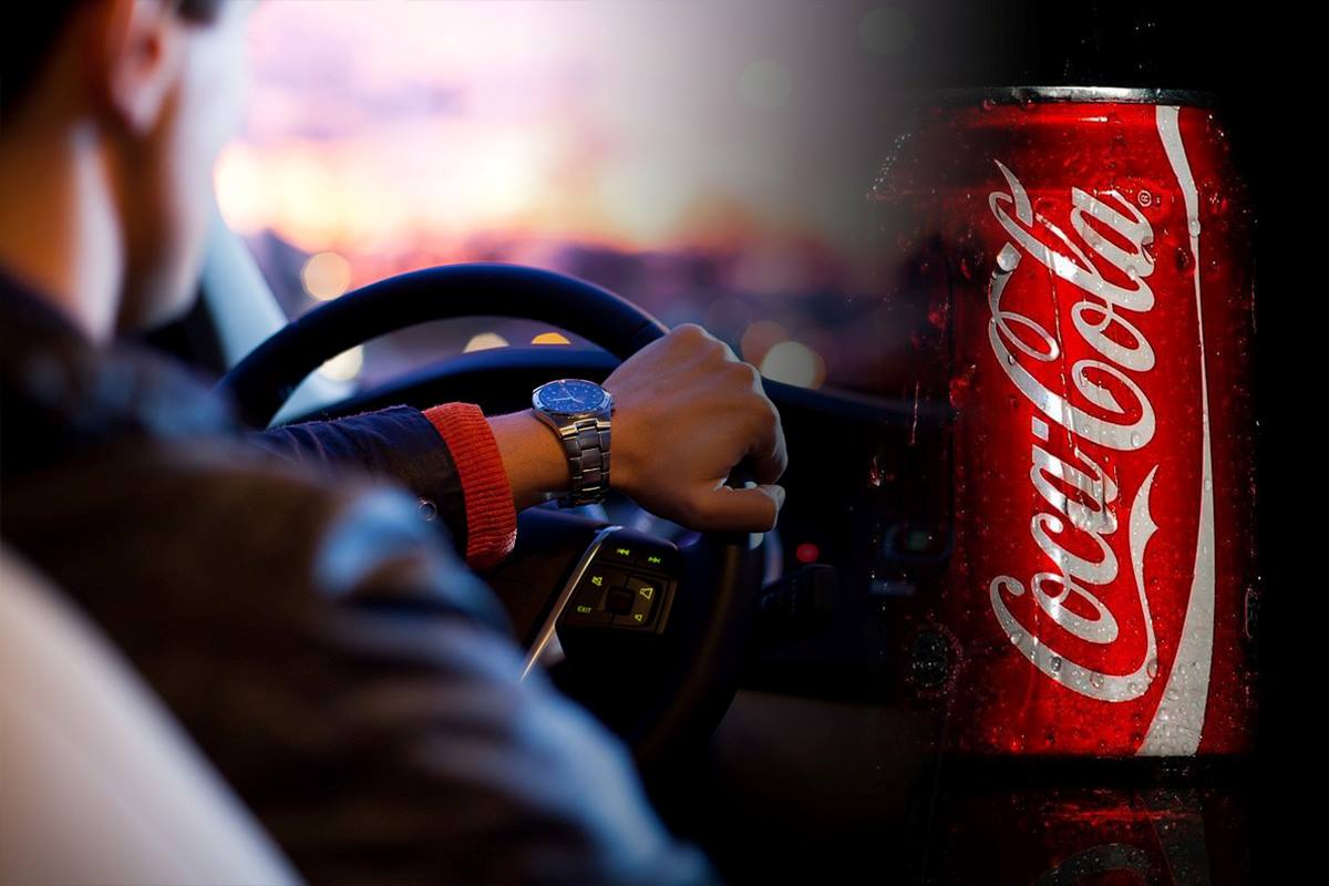 Coca cola in auto