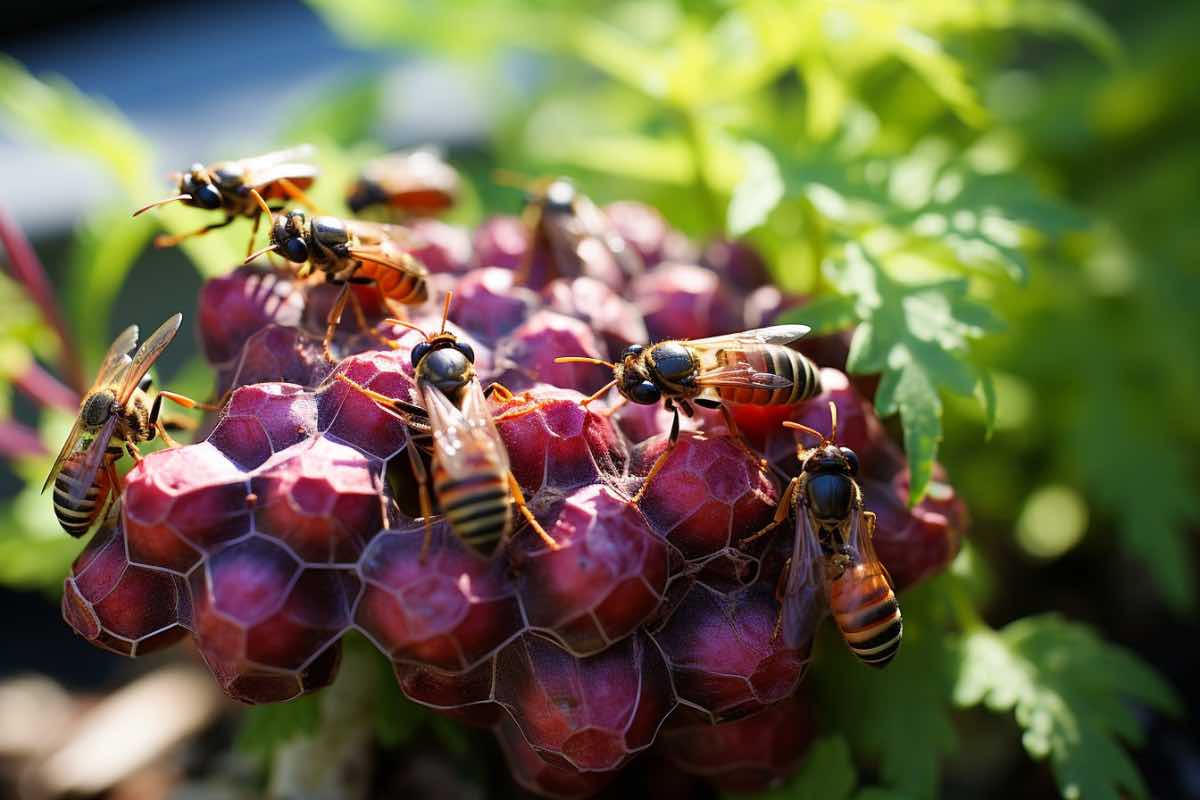 Vespe nel giardino